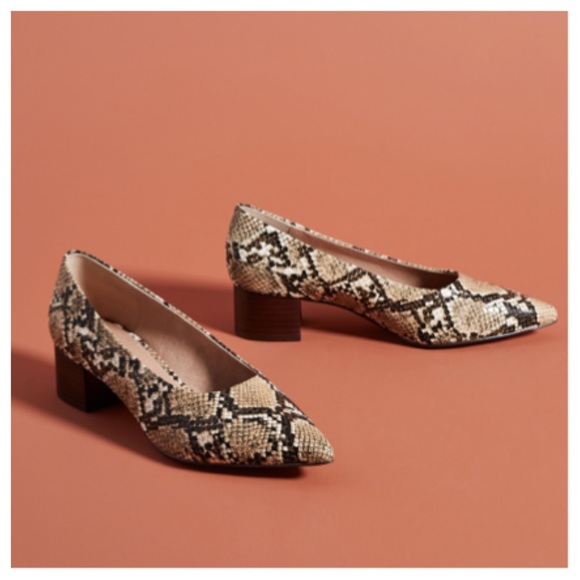 Anthropologie Shoes - Anthropologie Size 9 Seraphina Block Heels Snake
